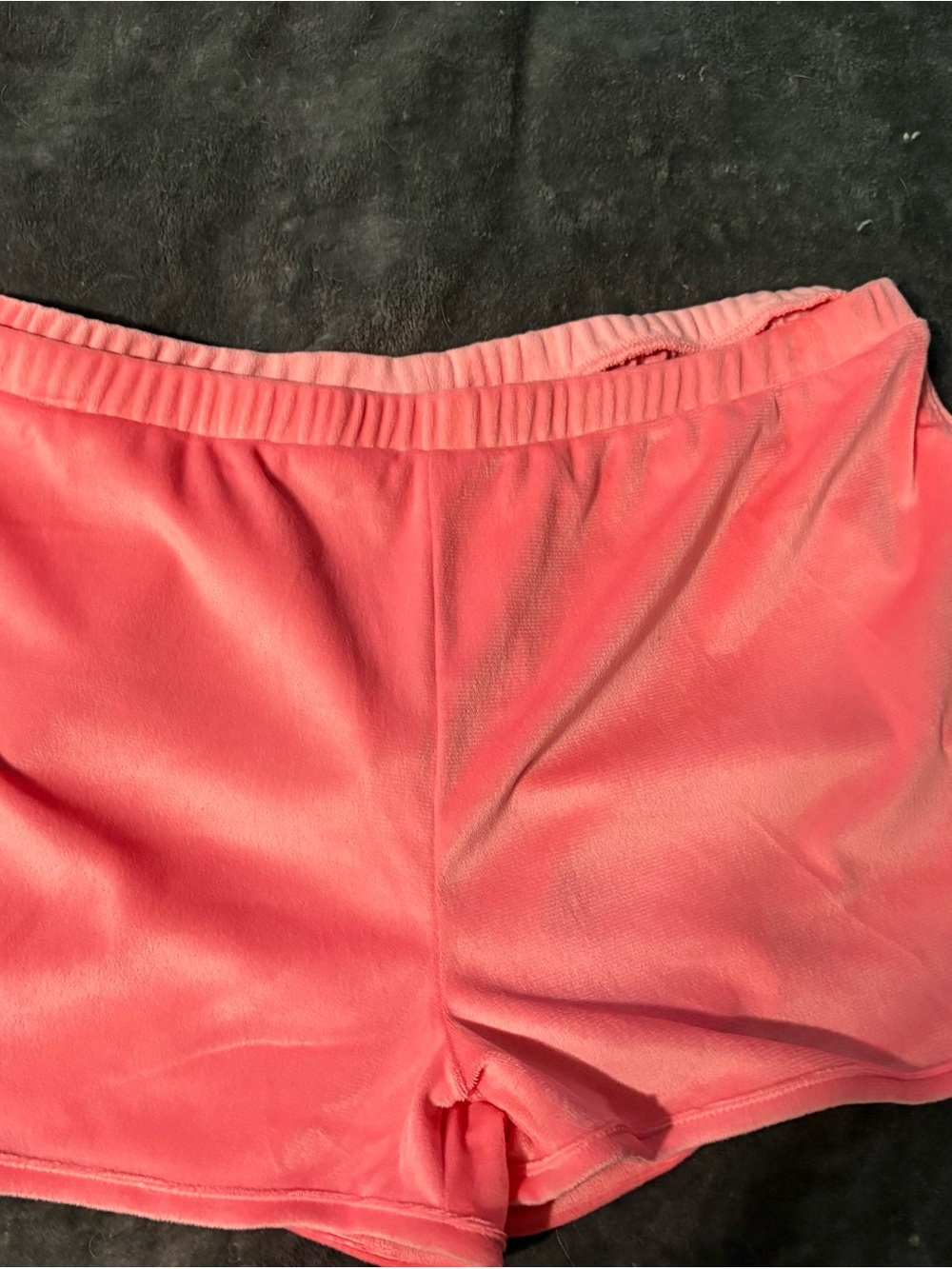 Juicy Couture Pink Coral Short Shorts velour XL